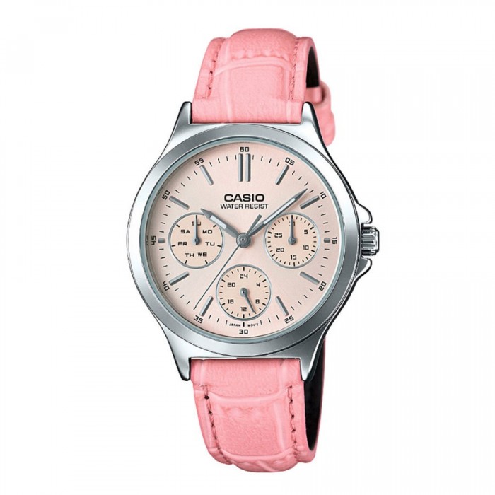 casio women's leather watch
