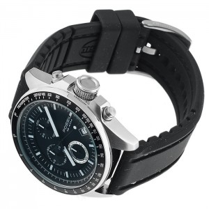 Decker Chronograph Black Silicone Watch