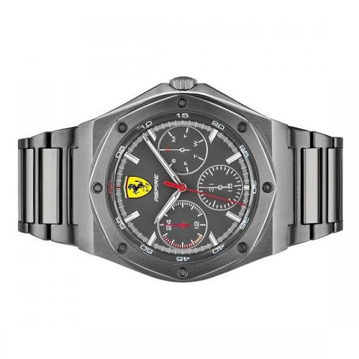 [Official Warranty] Scuderia Ferrari 830695 Men's ASPIRE Grey Dial Grey