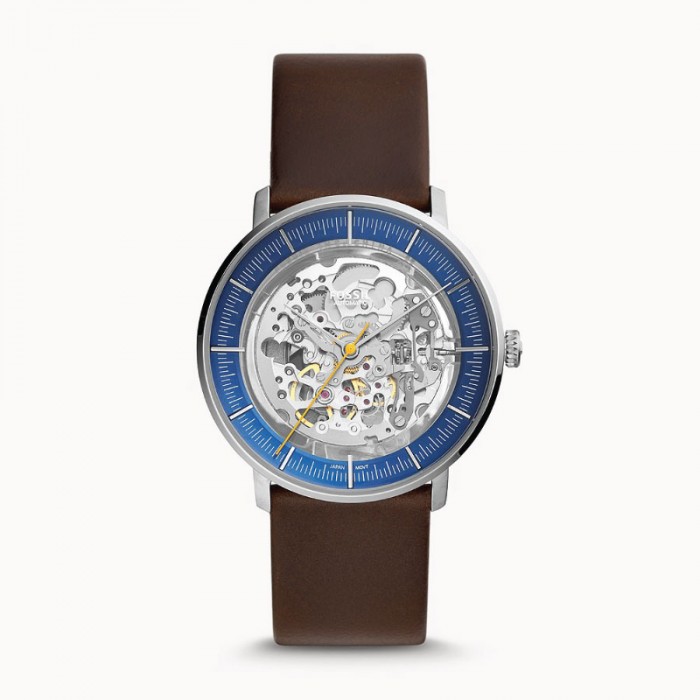 Chase Automatic Brown Leather Watch 