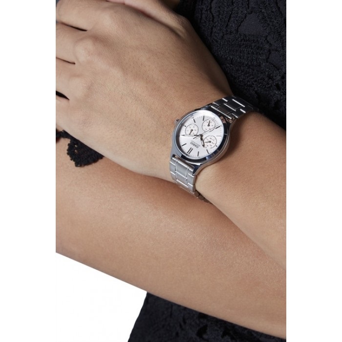 casio women's stainless steel watch