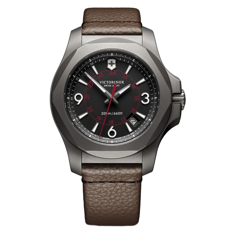 Victorinox Swiss Army 241778 Men's Inox Titanium Quartz Leather Strap