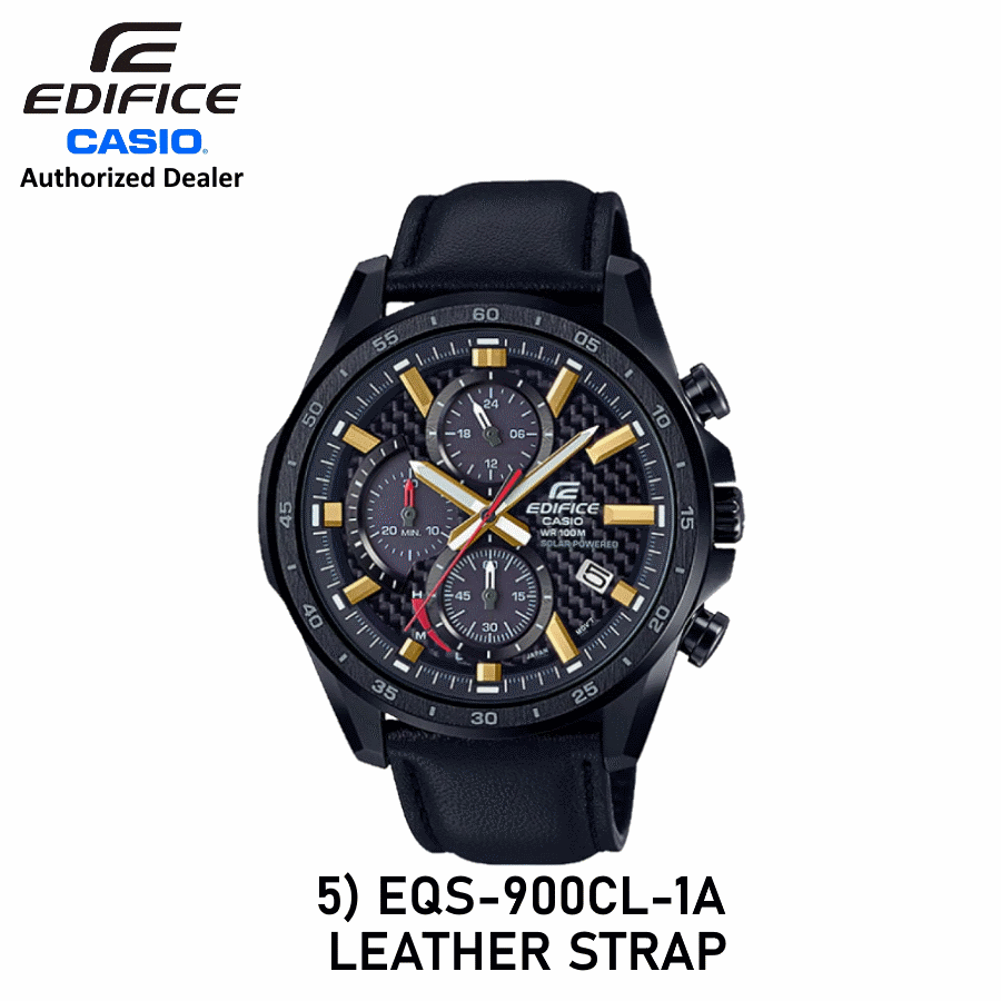 CASIO　EDIFICE　EQS-900 EQS-900DB-1AV | EDIFICE Solar Powered Chronograph | CASIO