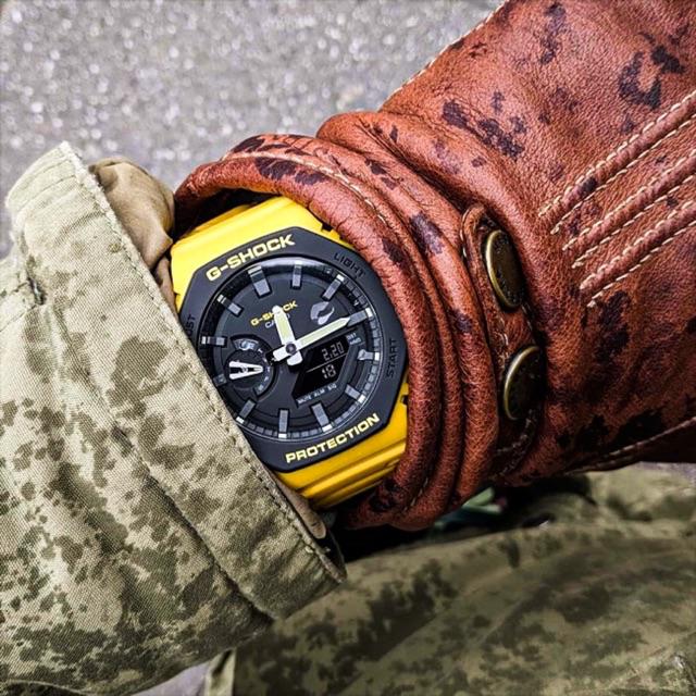 OFFICIAL CASIO WARRANTY] Casio G-Shock GA-2100SU-9 Men's Special Color  Yellow Analog Digital Silicone Strap Watch