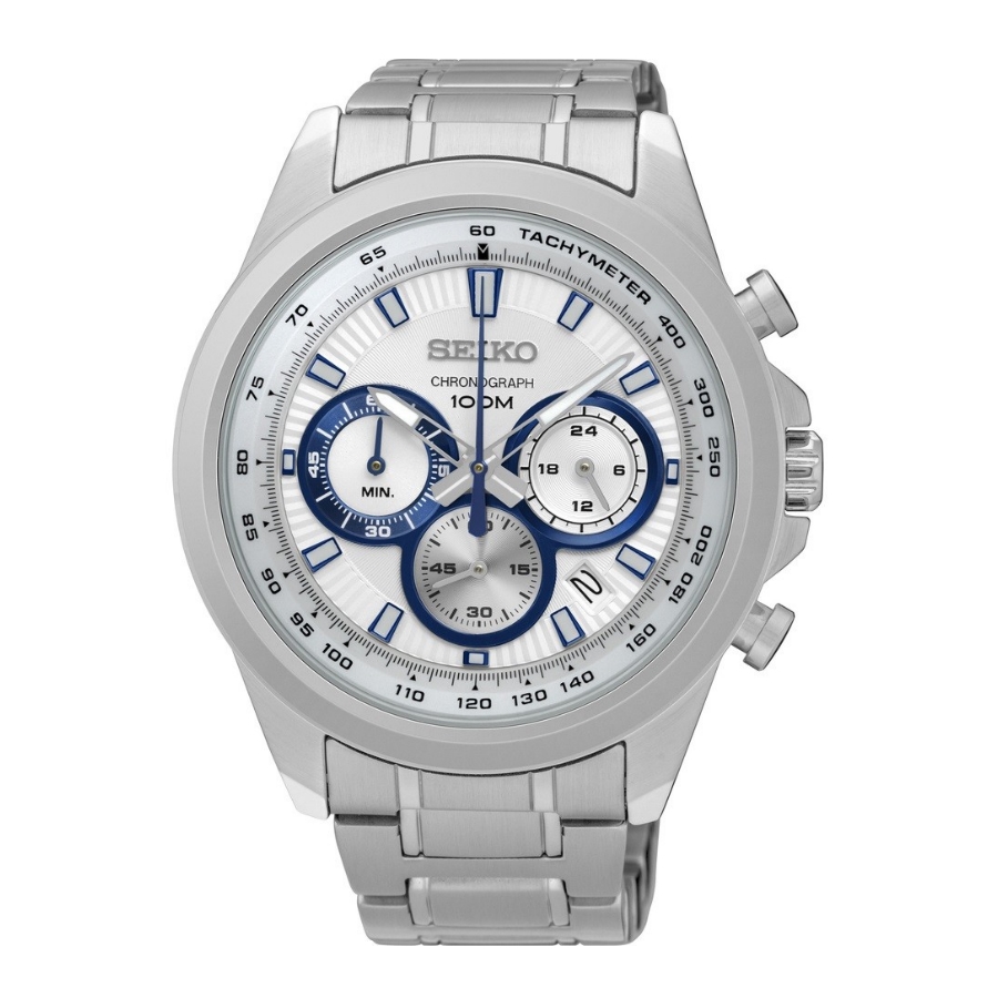 Seiko SSB239P1 Men's Chronograph Quartz Tachymeter Steel Watch